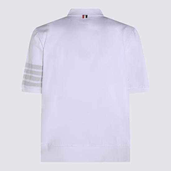 26SS 톰브라운 가먼트 오버다이드 저지 4바 폴로셔츠 MJP236A J0253100 White - THOM BROWNE