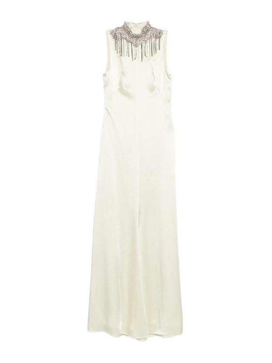 26SS 알렉산더 맥퀸 롱 원피스 854343QEAHL9311 Nude Neutrals