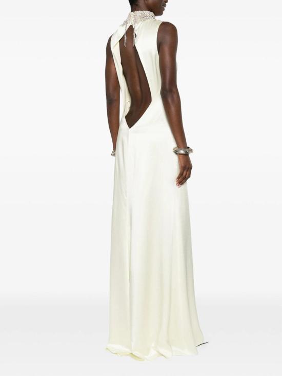 26SS 알렉산더 맥퀸 롱 원피스 854343QEAHL9311 Nude Neutrals - ALEXANDER MCQUEEN
