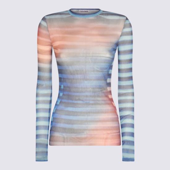 25FW 장 폴 고티에 긴팔 티셔츠 TO336 M005P565034 LIGHTBLUE BLUE PEACH