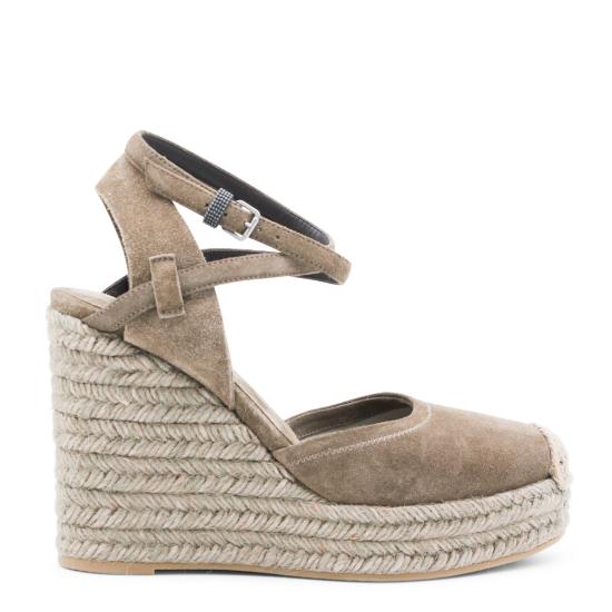 26SS 브루넬로 쿠치넬리 프레셔스 루프 스웨이드 에스파드리유 웨지 MZSFG3150 C8921 SUMMER TORBA