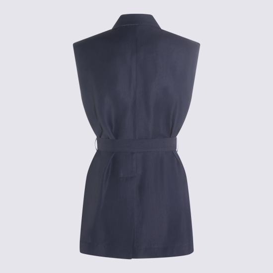 26SS 브루넬로 쿠치넬리 민소매 티셔츠 MH1267754 C4224 BLUE ABISSO - BRUNELLO CUCINELLI