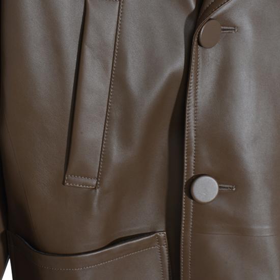 25FW 펜디 가죽 자켓 FPJ897 AQOIF1LUZ TAUPE - FENDI