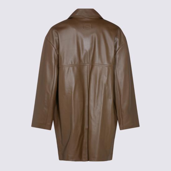 25FW 펜디 가죽 자켓 FPJ897 AQOIF1LUZ TAUPE - FENDI