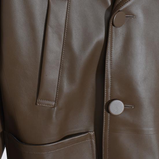 25FW 펜디 가죽 자켓 FPJ897 AQOIF1LUZ TAUPE - FENDI