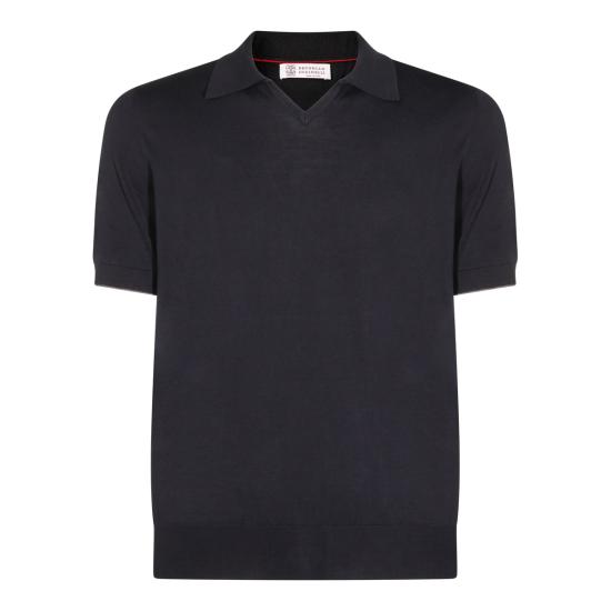 26SS 브루넬로 쿠치넬리 폴로 티셔츠 M29800145 CET50 NAVY