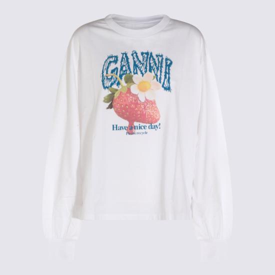 26FW 가니 긴팔 티셔츠 A1050241 151 Bright White
