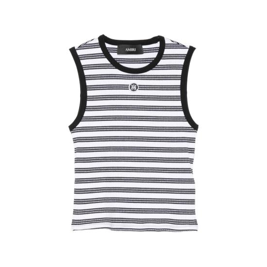 26FW 아미리 민소매 티셔츠 AWTOJR1085 100 WHITE BLACK