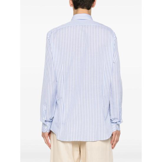 26SS 마짜렐리 긴팔 셔츠 140 165 SOFT 15 BLUE WHITE - MAZZARELLI