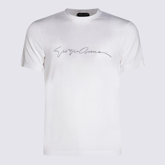 26SS 조르지오 아르마니 반팔 티셔츠 6GST56 SJP4ZU090 White
