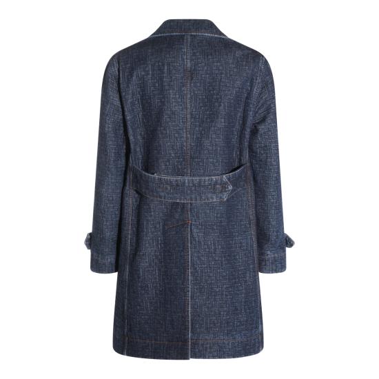 26SS 펜디 트렌치 코트 FLF842 AW82F1UKI BLUEBERRY - FENDI