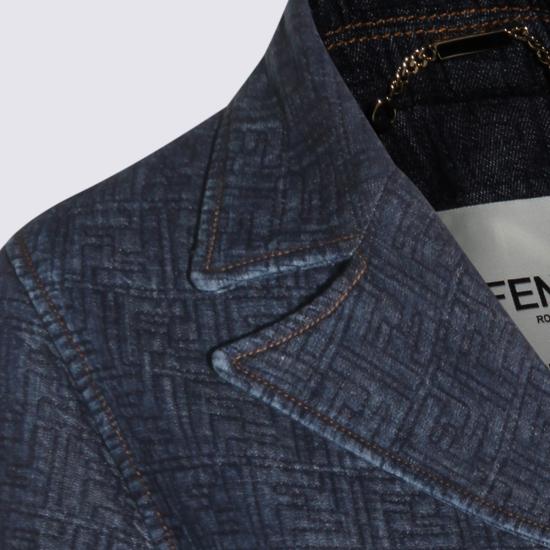26SS 펜디 트렌치 코트 FLF842 AW82F1UKI BLUEBERRY - FENDI