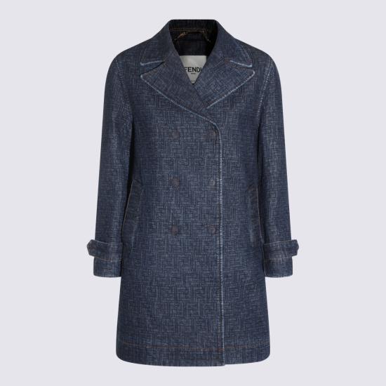 26SS 펜디 트렌치 코트 FLF842 AW82F1UKI BLUEBERRY - FENDI