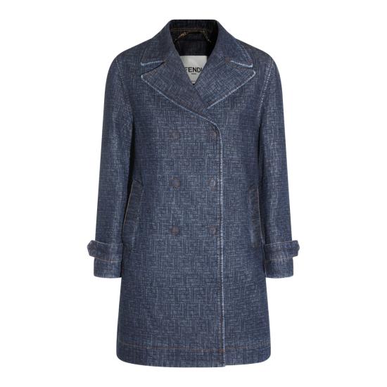 26SS 펜디 트렌치 코트 FLF842 AW82F1UKI BLUEBERRY