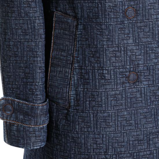 26SS 펜디 트렌치 코트 FLF842 AW82F1UKI BLUEBERRY - FENDI