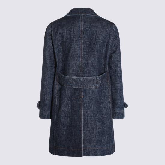 26SS 펜디 트렌치 코트 FLF842 AW82F1UKI BLUEBERRY - FENDI