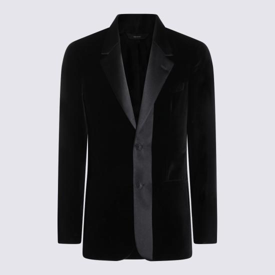 26SS 펜디 벨벳 블레이저 FJ0980 AVY1F0QA1 BLACK - FENDI