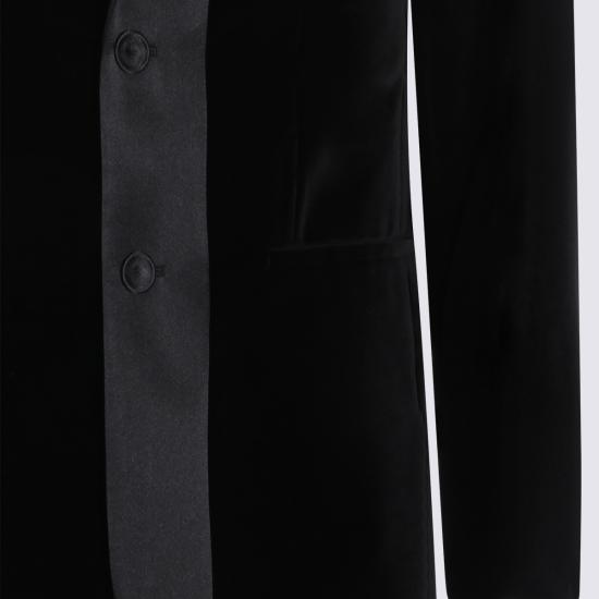 26SS 펜디 벨벳 블레이저 FJ0980 AVY1F0QA1 BLACK - FENDI