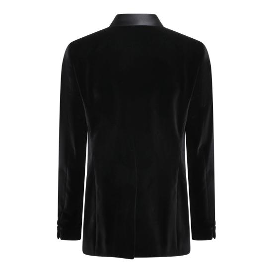 26SS 펜디 벨벳 블레이저 FJ0980 AVY1F0QA1 BLACK - FENDI