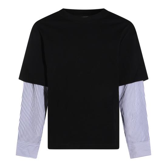 26SS 질샌더 긴팔 티셔츠 J22GC0235 J20256001 BLACK