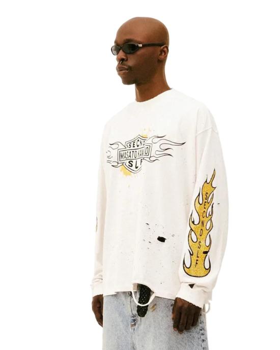 26SS SECNDSLF 긴팔 티셔츠 MASSLS WHY - SECND SLF