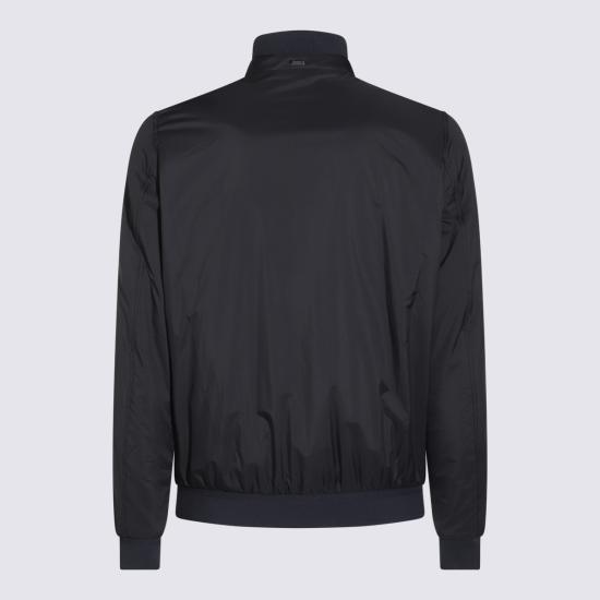 26SS 에르노 에코에이지 하이 카라 봄버 자켓 GI000414U 12456Z9200 Navy - HERNO
