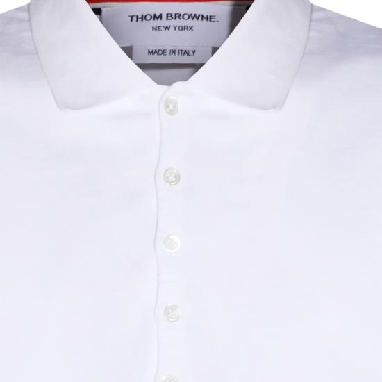 26SS 톰브라운 가먼트 오버다이드 저지 4바 폴로셔츠 MJP236A J0253100 WHITE - THOM BROWNE