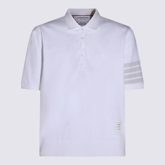 26SS 톰브라운 가먼트 오버다이드 저지 4바 폴로셔츠 MJP236A J0253100 WHITE - THOM BROWNE