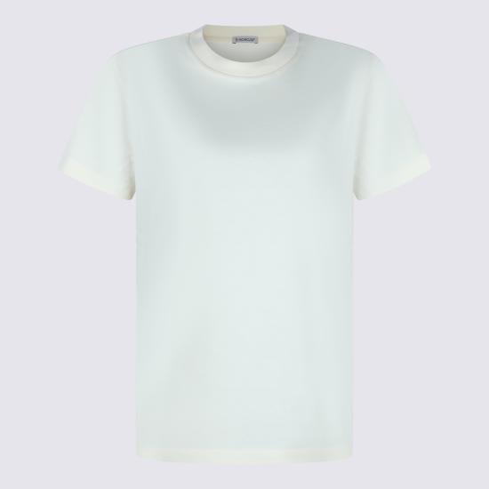 26SS 몽클레어 자수 로고 코튼 티셔츠 L10938C00029 89AUO034 WHITE - MONCLER