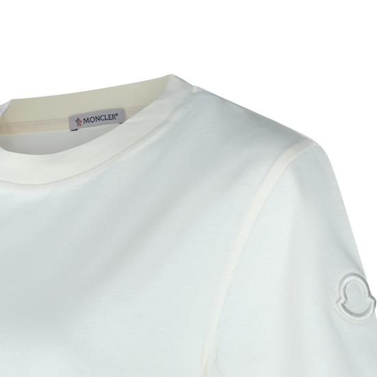 26SS 몽클레어 자수 로고 코튼 티셔츠 L10938C00029 89AUO034 WHITE - MONCLER