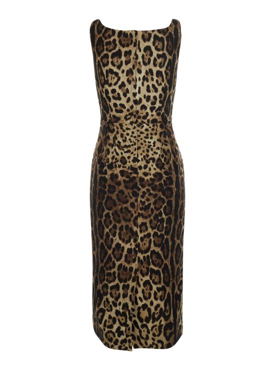 26FW 돌체앤가바나 미디 원피스 F6F4ZTGDCLXHY13M Brown - DOLCE & GABBANA