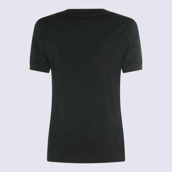 26FW 돌체앤가바나 크리스탈 DG 로고 코튼 티셔츠 F8N08Z G7B3UN0000 Nero - DOLCE & GABBANA