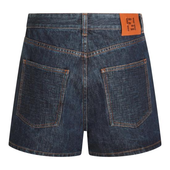 26SS 펜디 데님 숏팬츠 FLP861 AW82F1UKI BLUEBERRY - FENDI