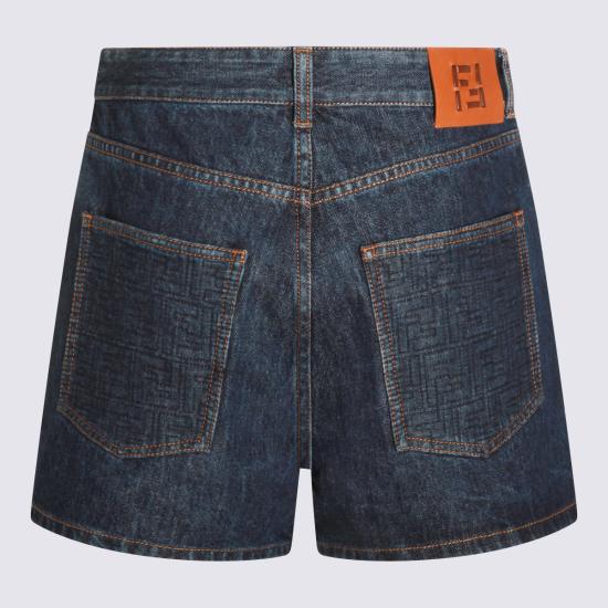 26SS 펜디 데님 숏팬츠 FLP861 AW82F1UKI BLUEBERRY - FENDI