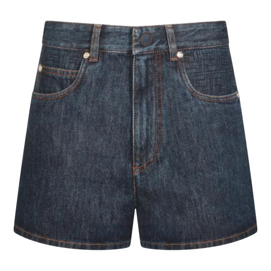 26SS 펜디 데님 숏팬츠 FLP861 AW82F1UKI BLUEBERRY