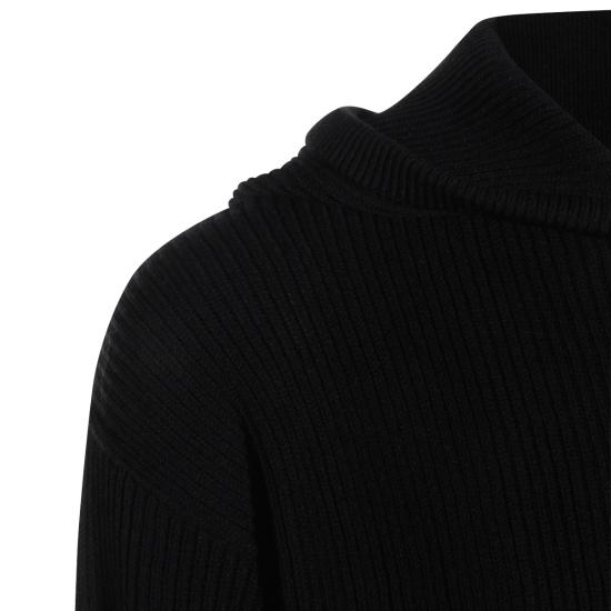 26SS 릭 오웬스 집업 니트 RU01F2614 KWVH09 BLACK - RICK OWENS