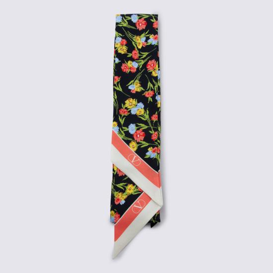 26SS 발렌티노 가라바니 머플러/스카프 8W2E6017 QLSCGC NERO MULTICOLOR CORALLO BURRO