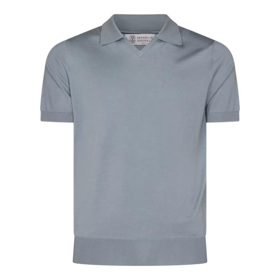 26SS 브루넬로 쿠치넬리 폴로 티셔츠 M29800145 CMM56 LIGHT BLUE