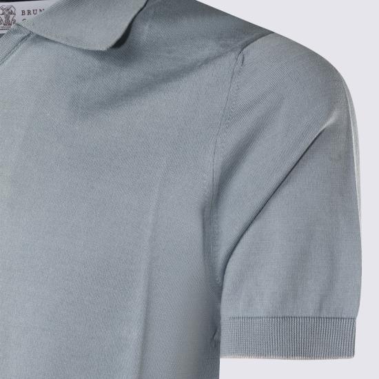 26SS 브루넬로 쿠치넬리 폴로 티셔츠 M29800145 CMM56 LIGHT BLUE - BRUNELLO CUCINELLI