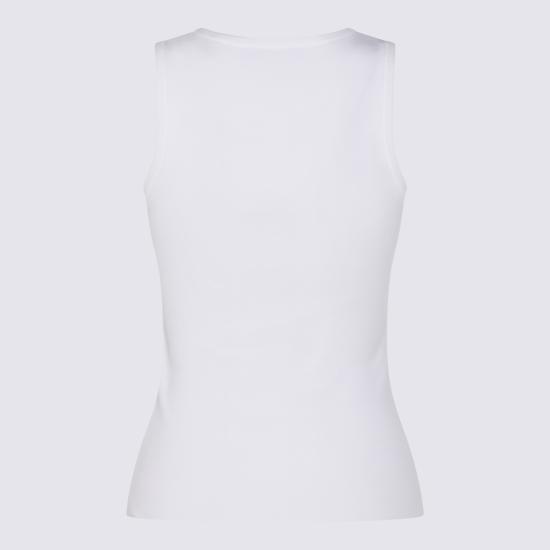 25FW 발렌시아가 민소매 티셔츠 835500 T52319040 WHITE BLACK - BALENCIAGA