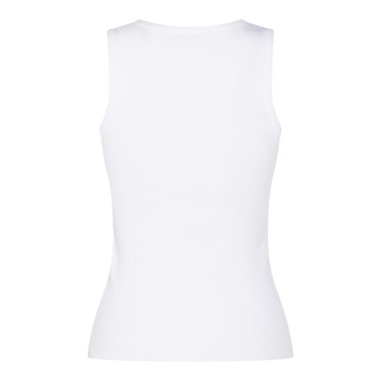 25FW 발렌시아가 민소매 티셔츠 835500 T52319040 WHITE BLACK - BALENCIAGA