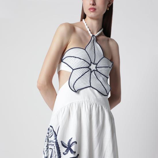 26FW 팜 리오 롱 원피스 355385CO White - FARM RIO