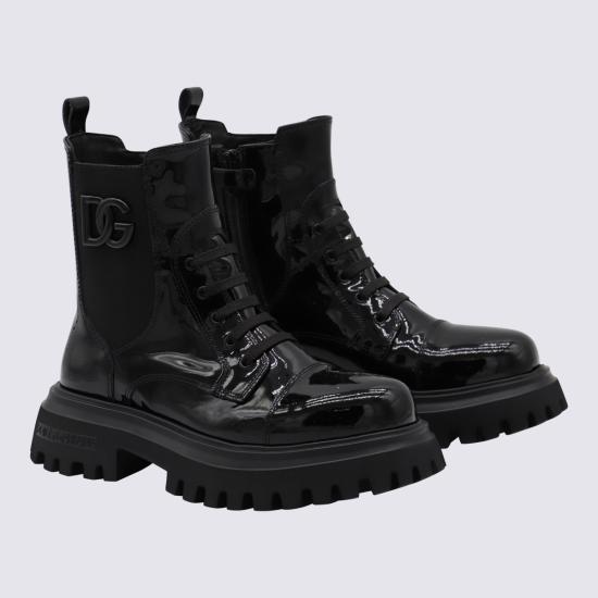 25FW [키즈] 돌체앤가바나 미들 부츠 D11360 A9A8180999 Nero - DOLCE & GABBANA