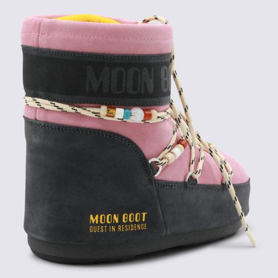 26SS 문부츠 아이콘 나일론 로우 부츠 80D1409730 HJ05 GREY ROSE - MOON BOOT