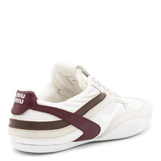 26SS 미우미우 스니커즈 5E428EFA005 71LF0X97 BIANCO AMARANTO - MIU MIU