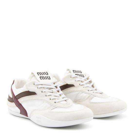 26SS 미우미우 스니커즈 5E428EFA005 71LF0X97 BIANCO AMARANTO - MIU MIU