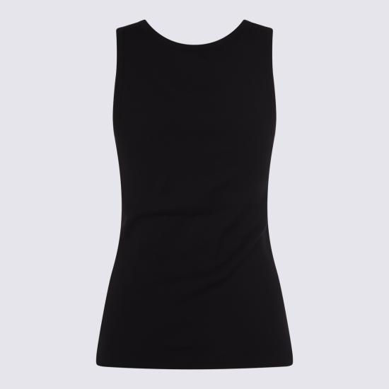 26SS 돌체앤가바나 DG 자수 & 라인스톤 립 탱크탑 F8V40Z GDDL8N0000 Nero - DOLCE & GABBANA