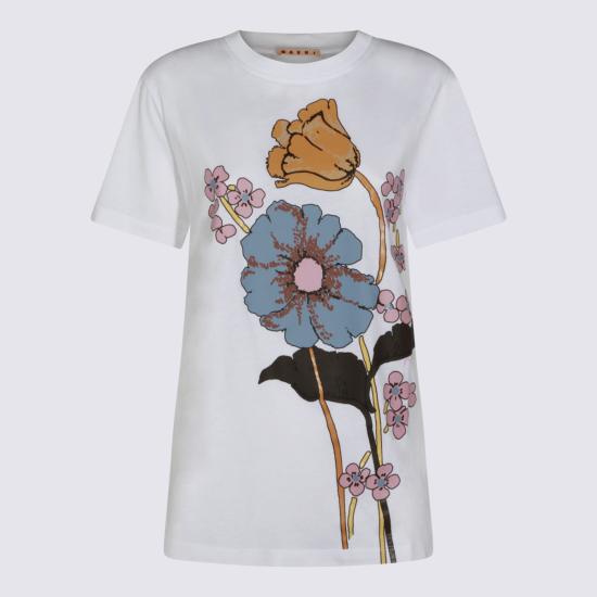 26SS 마르니 반팔 티셔츠 THJE0293PS USCY78PRW01 Lily white - MARNI
