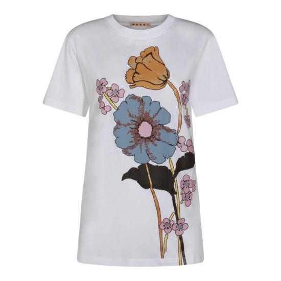26SS 마르니 반팔 티셔츠 THJE0293PS USCY78PRW01 Lily white