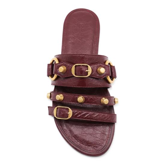 25FW 발렌시아가 시티 뮬 플랫 834692 WAD4Y6089 BORDEAUX - BALENCIAGA